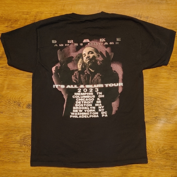 Drake & 21 Savage concert tee It's All A Blur Tour 2023 Shirt Rap Hip Hop 🔥🔥🔥 - Picture 2 of 5